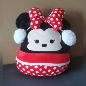 Original Squishmallows Disney Minnie Mouse Bow & Ear Muffs Polka Dot 14"